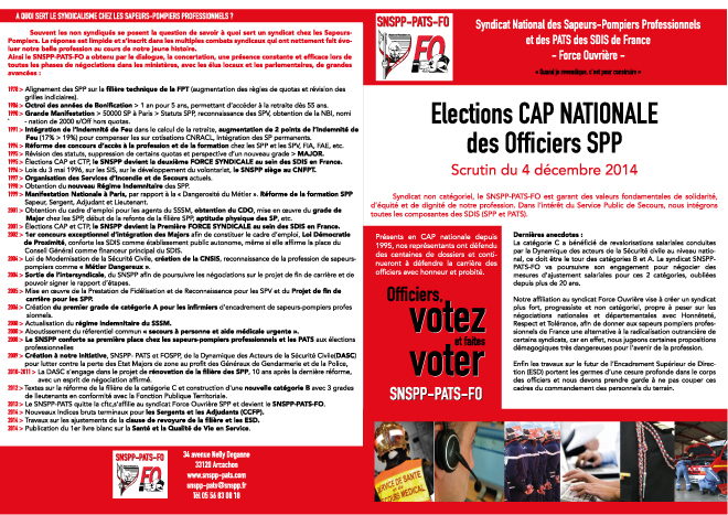 Votez et faites voter SNSPP-PATS-FO