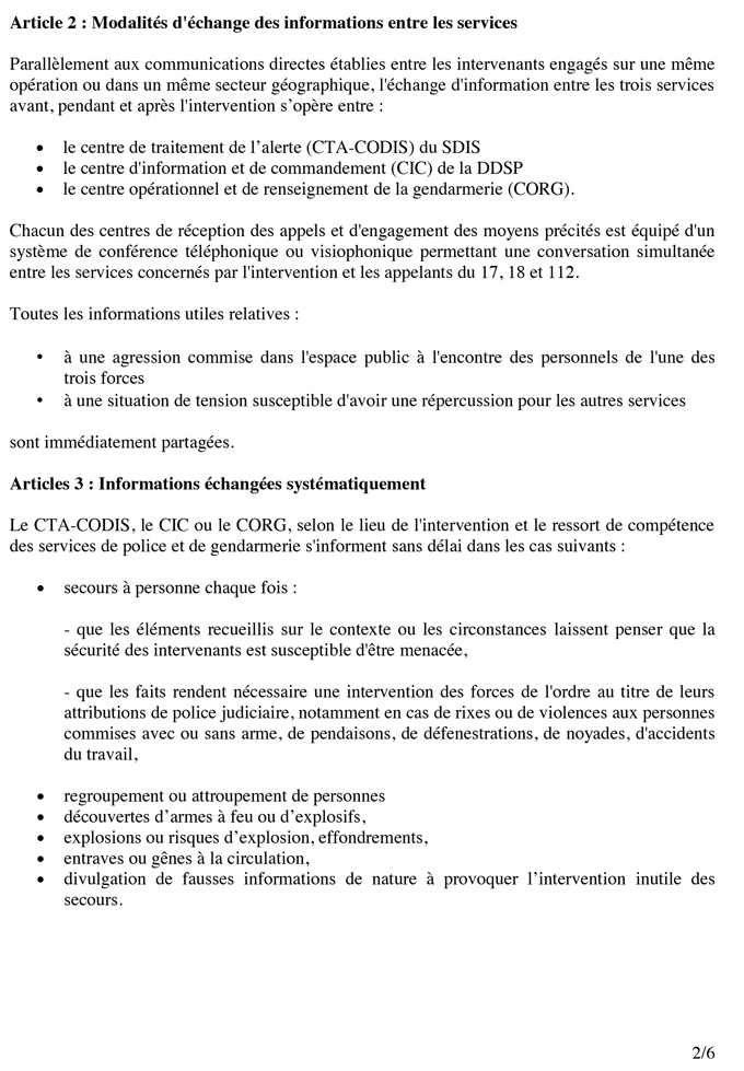 Protocole de prévention et de luttes contre les agressions