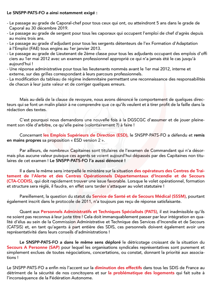Réunion au ministère de l’Intérieur : Le SNSPP-PATS-FO tape du poing sur la table !