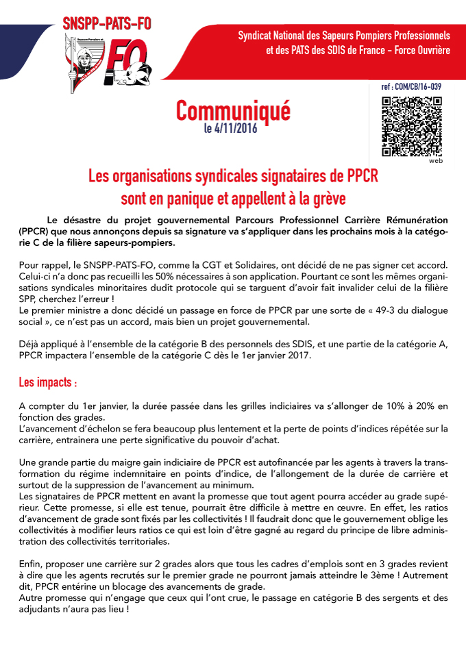 PPCR : Les organisations syndicales signataires sont en panique et appellent à la grève